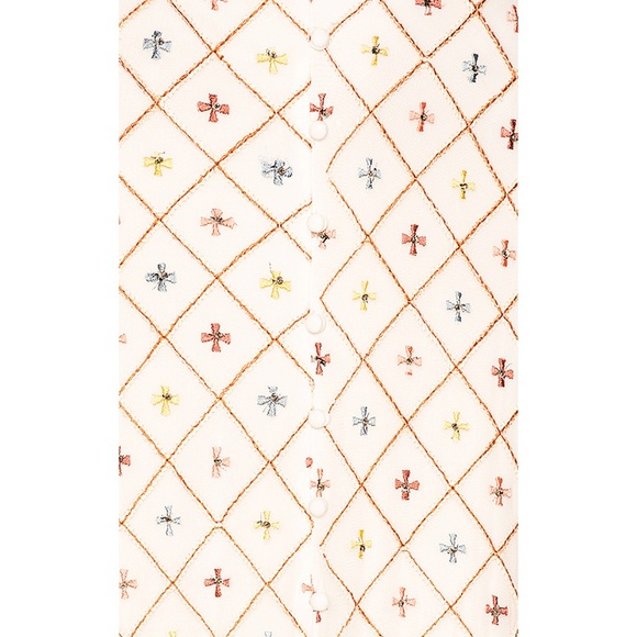 TULAROSA LINDA EMBROIDERED SLIP MIDI DRESS - Picture 2 of 7